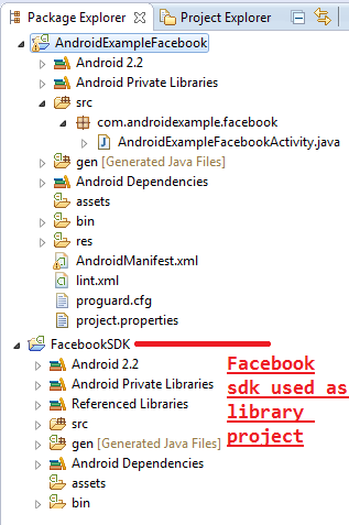 facebook connect project structure