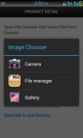 File chooser with camera option